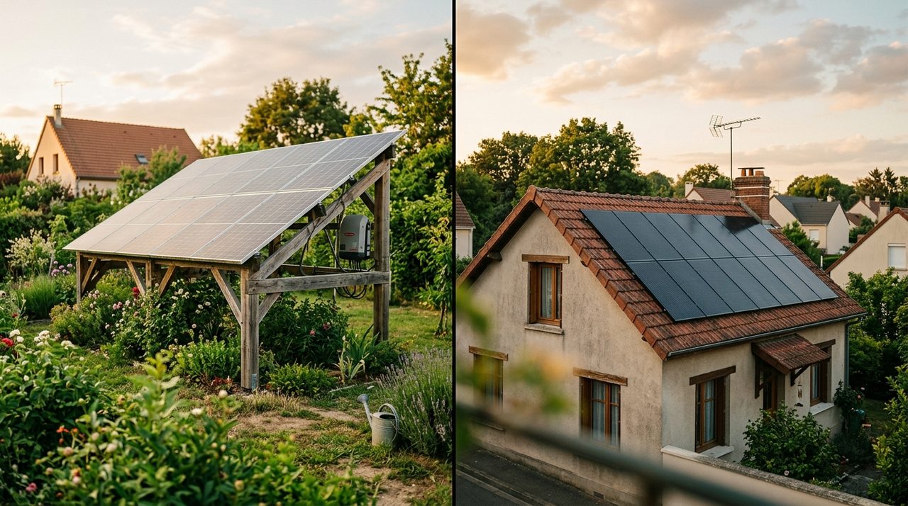 Comparaison installation solaire au sol vs toiture résidentielle
